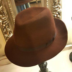 Vintage LL Bean Unisex Brown Felt Fedora XL